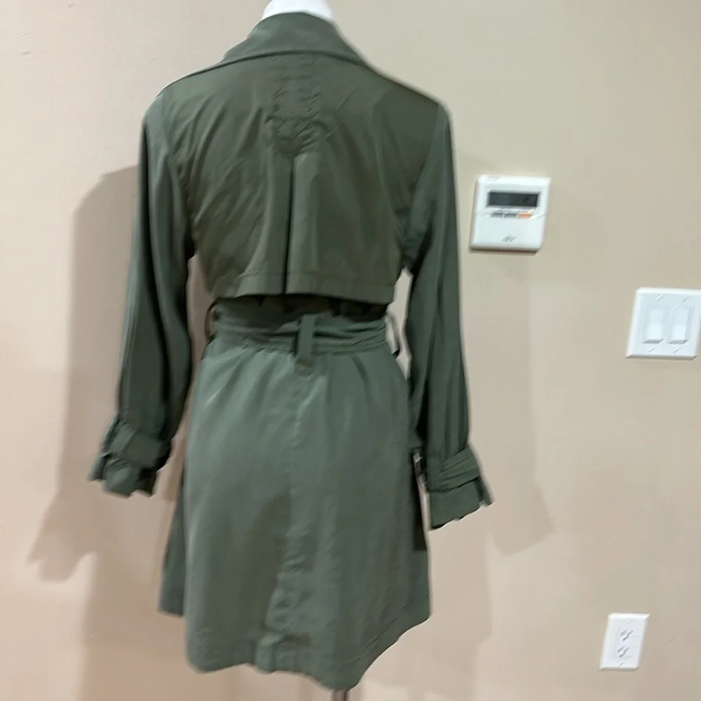 Banana Republic Women’s Olive Green Belted Long Line Trench Coat